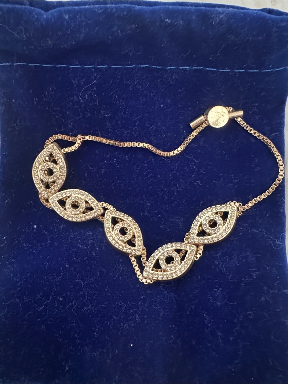 Delicate Rose Gold Pavé Marquise Link Bracelet - Elegant Women’s Jewelry